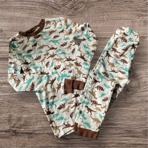 PETIT LEM BOUTIQUE BOYS GIRLS DINOSAUR PAJAMAS TOP BOTTOM SLEEP BED PJS SIZE 12